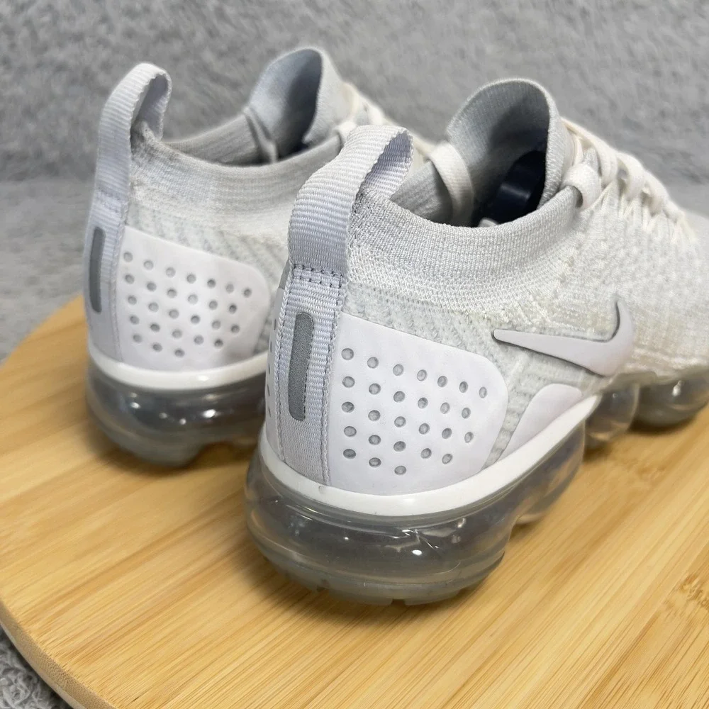 Nike Air VaporMax Flyknit 2 Shoes Womens 6 White Running Cushioned 942843-105
